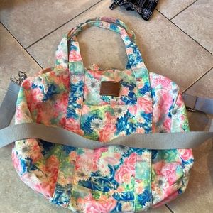 Floral Victoria’s Secret pink canvas bag